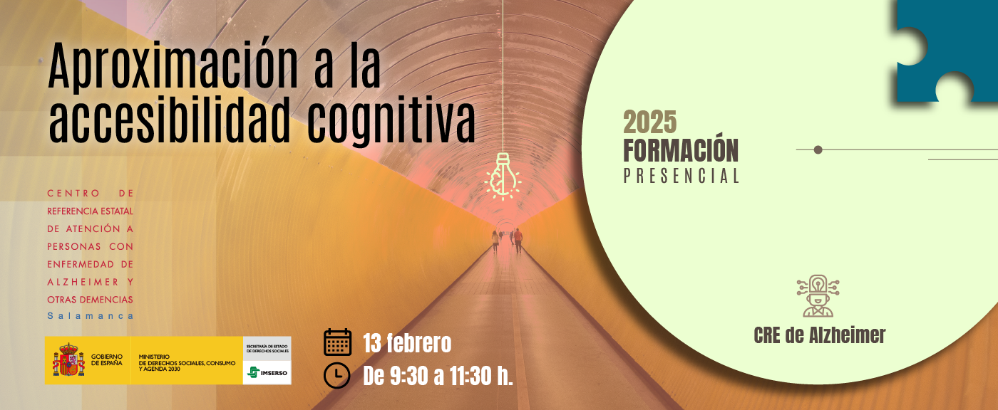 Cartel del seminario del CREA sobre accesibilidad cognitiva.